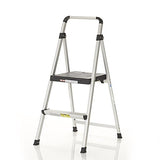 COSCO 2 Step Lite Solutions Folding Step Stool, Aluminum/Black